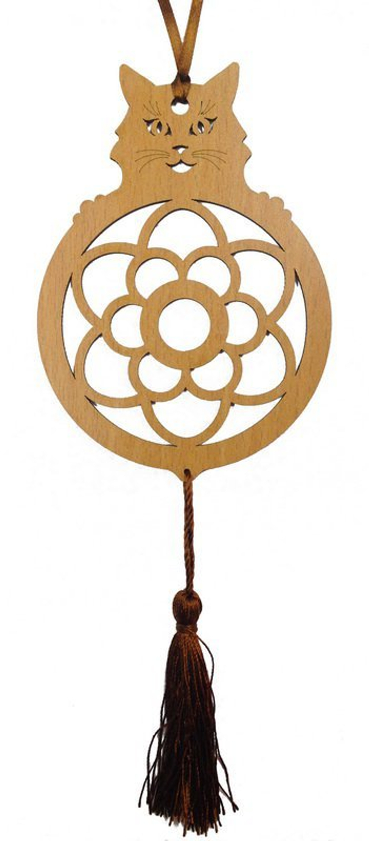 Талисман Ловец снов Кот Баюн № 04 Ведун, дерево