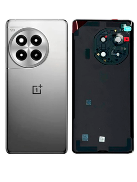 Задняя крышка для OnePlus 12T/Ace 3 Pro серебристая (Titanium silver) со стеклом камеры