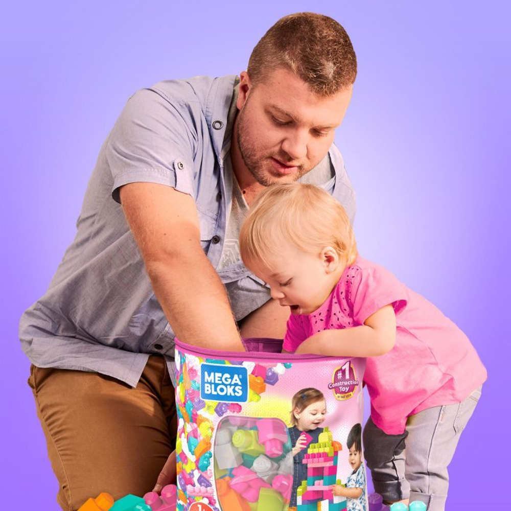 Mega Bloks First Builders - Большая ЭКО-сумка с блоками 80 шт DCH62 / артикул   DCH62  / GTIN 00000000
