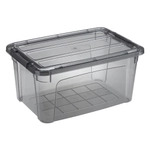 Ящик для хранения с замками КИП 5,7л Черный прозрачный