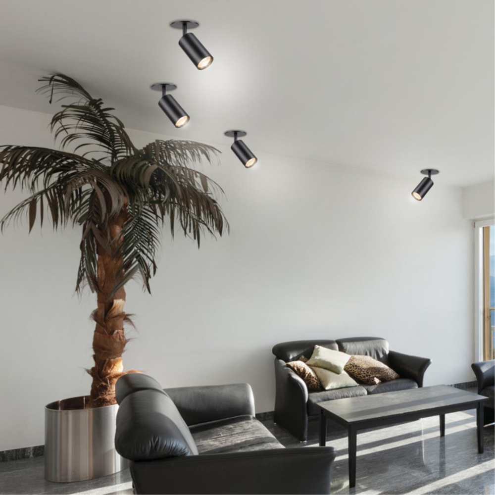 370416 SPOT NT19 508 черный Встраиваемый светильник IP20 GU10 50W 220V PIPE