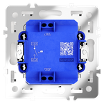 Выключатель встраиваемый VOLTUM S70 одноклавишный с подсветкой 10А, (кашемир)
