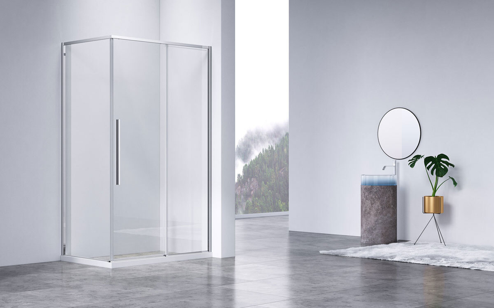 Душевой уголок Slim-N VSR-4SN8013CL, 1300*800, хром, стекло прозрачное