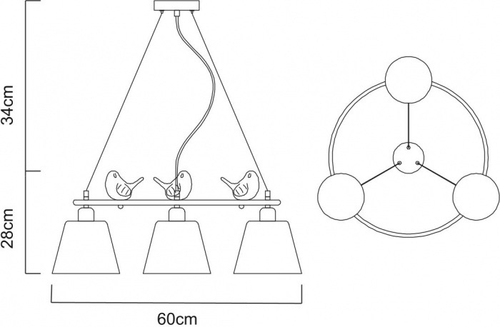 Подвесная люстра Arte Lamp PASSERO A4289LM-3WH