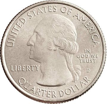 25 центов (1/4 доллара, квотер) 2012 США «Национальный Гавайский вулканический парк» (D) (14-й парк)