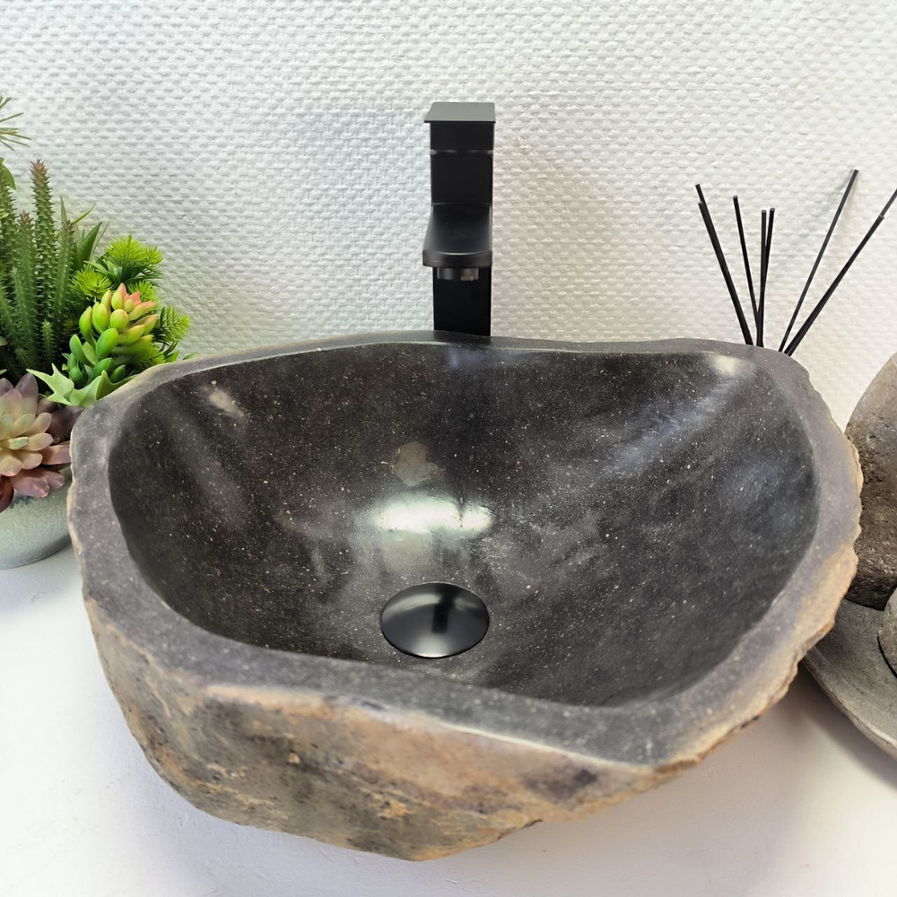 Раковина из речного камня RS-63852 (43*39*15) 0121