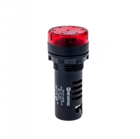 Звонок с подсветкой, 80дБ, красный, 220V AС, IP40, пластик MT22-SM220 арт:53447