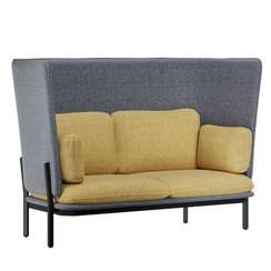 Stato Диван двухместный  с высокой спинкой STA-02 Matrix 543/Matrix 994/Металл Черный 1820*900*1200