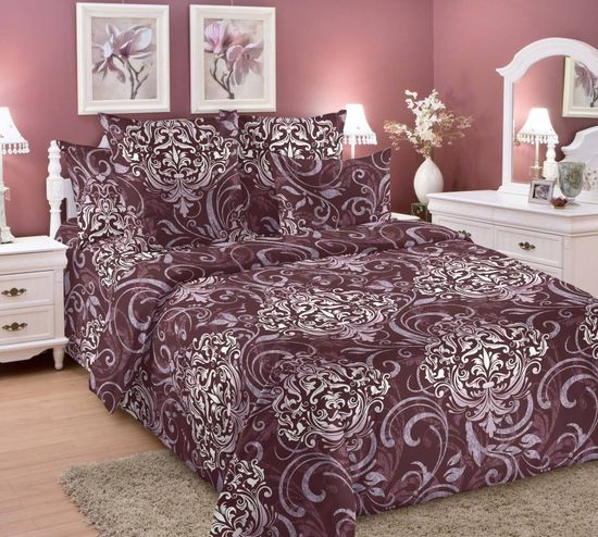 Евро комплект постельного белья Гранд поплин