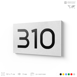 Номер на дверь 310, табличка на дверь для офиса, квартиры, кабинета, аудитории, склада, белая 120х70 мм, Айдентика Технолоджи