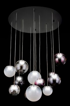 Подвесная люстра LED 70W 3000К LE7723/13S Chrome хром Molecule Leon