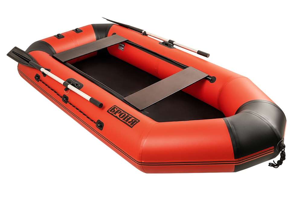 Броня-260 M красный-черный (лодка ПВХ с усилением)