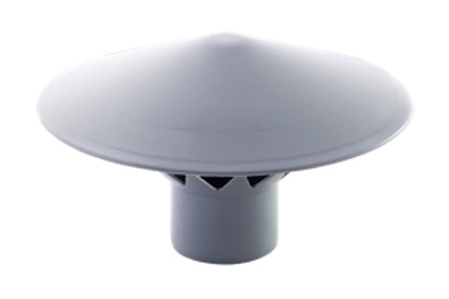 Зонт вентиляционный  ВК ПП 50, короб, серый,РТП (100/1)