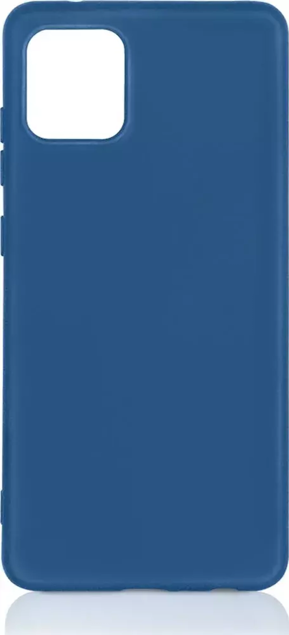 Силиконовый чехол с микрофиброй для Samsung Galaxy A03 blue DF