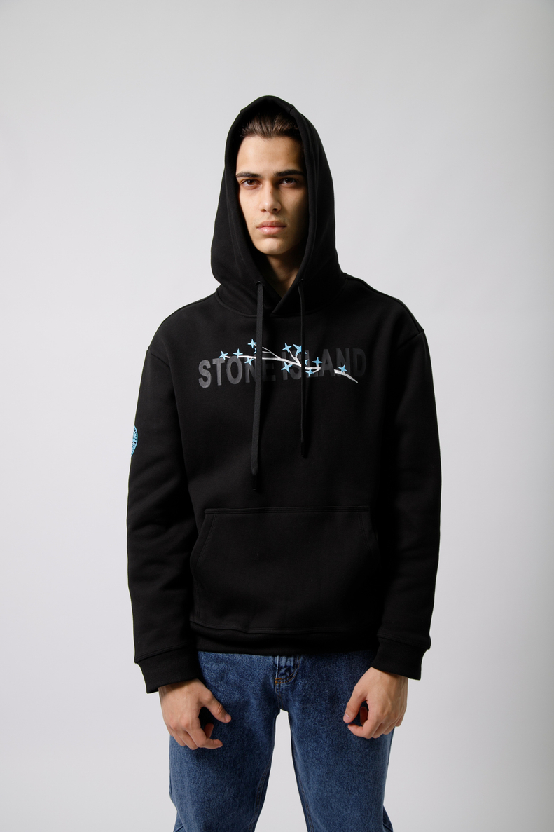 Худи STONE ISLAND (черн/начёс) ART:5649