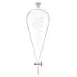 Воронка делительная грушевидная, 5000 мл, шлиф 29/32, с PTFE краном и пробкой