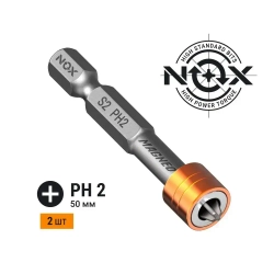 Биты для шуруповерта магнитные PH2 50 мм 2 шт NOX MAGNEO