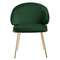 Стул Lime, зеленый микровелюр с золотыми ножками