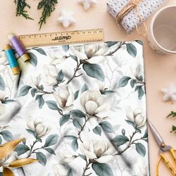 Ткань премиум бифлекс весенние росы