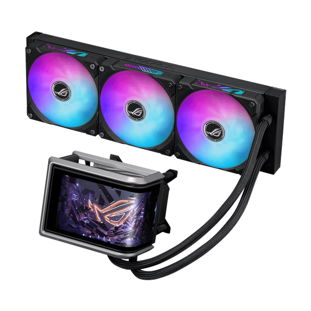 Водяное охлаждение CPU Asus ROG RYUO IV 360 ARGB, 3x120mm Liquid CPU Cooler, AMOLED-display, Black