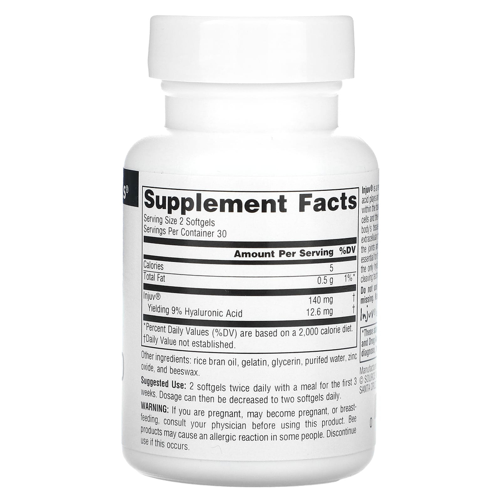 Source Naturals, Injuv, гиалуроновая кислота, 60 капсул