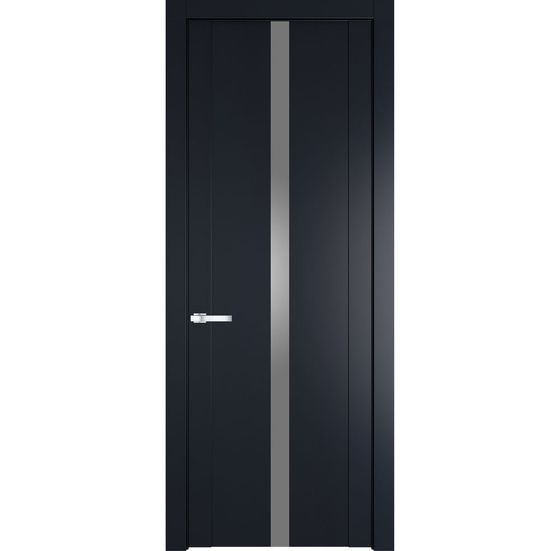 Межкомнатная дверь эмаль Profil Doors 1.8P нэви блу стекло серебро матлак