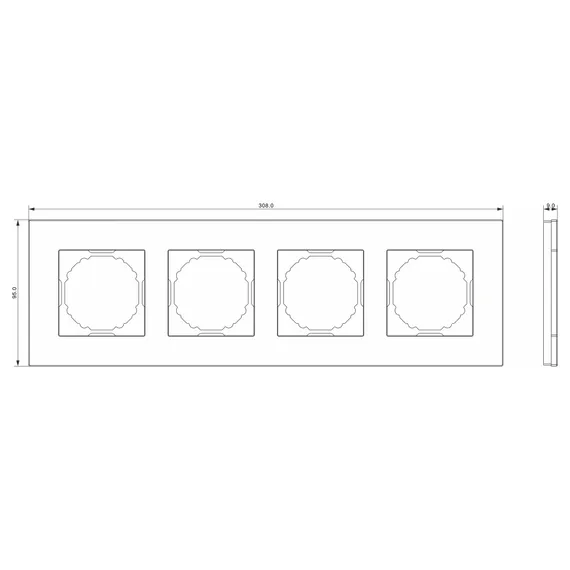 Donel A07 Natural Бронзовый Алюминий рамка 4-я, серия DB