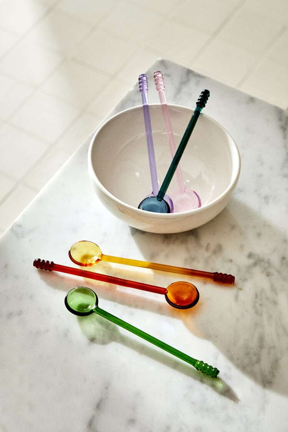 ZARA HOME НАБОР ДЕСЕРТНЫХ ЛОЖЕК ИЗ БОРОСИЛИКАТНОГО СТЕКЛА, РАЗНОЦВЕТНЫЙ