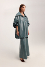 Юбка А-силуэта из экокожи