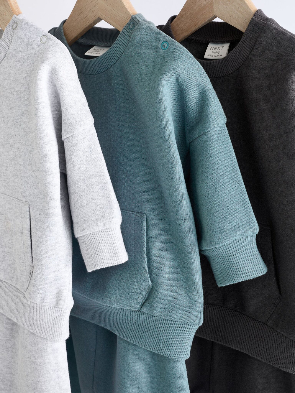 Толстовка и спортивные брюки в комплекте для малышей Next Q96-778, 3 шт., Серый, Голубой