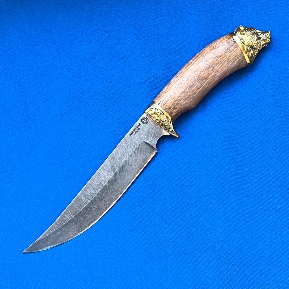 Надежный нож Сокол Дамаск, литьё Медведь (Ворсма)