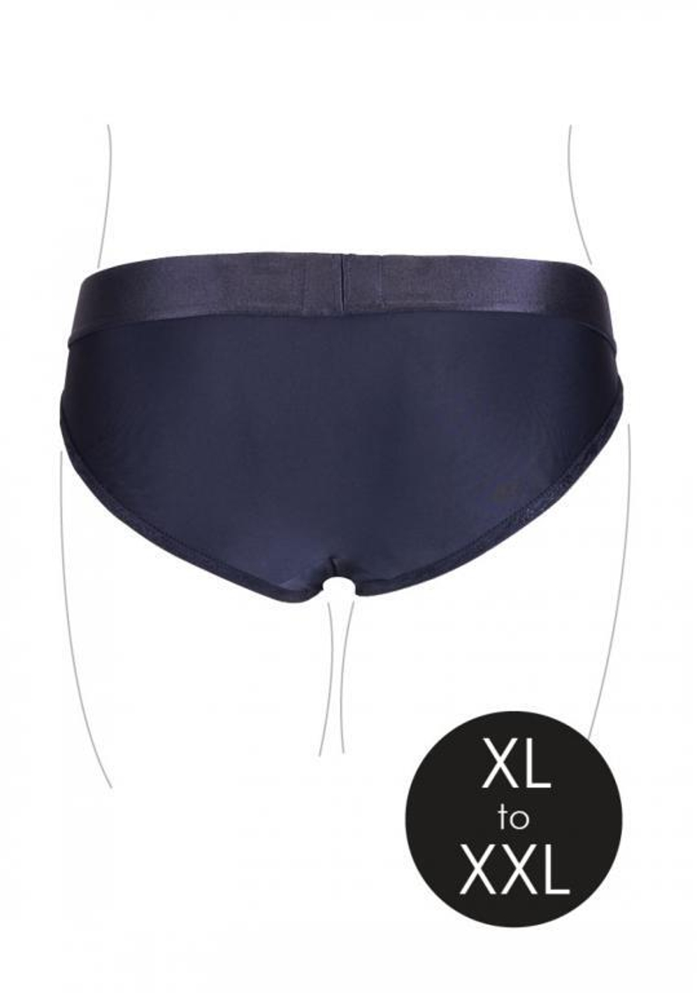 Черные трусики для страпона с вибропулей - размер XL-XXL (Размер: XL-XXL) (Цвет: черный)