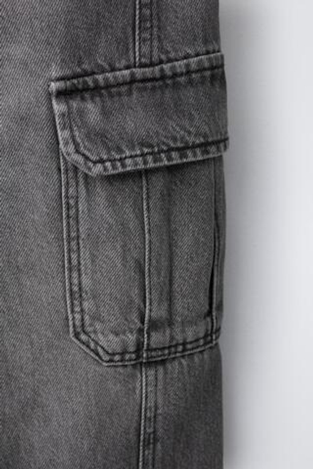 ZARA ДЖИНСЫ MULTICARGO, СЕРЫЙ
