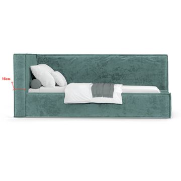 Кровать Bever ЛЕВАЯ 140 с  ортопедическим основанием без ПМ - Nebby 244