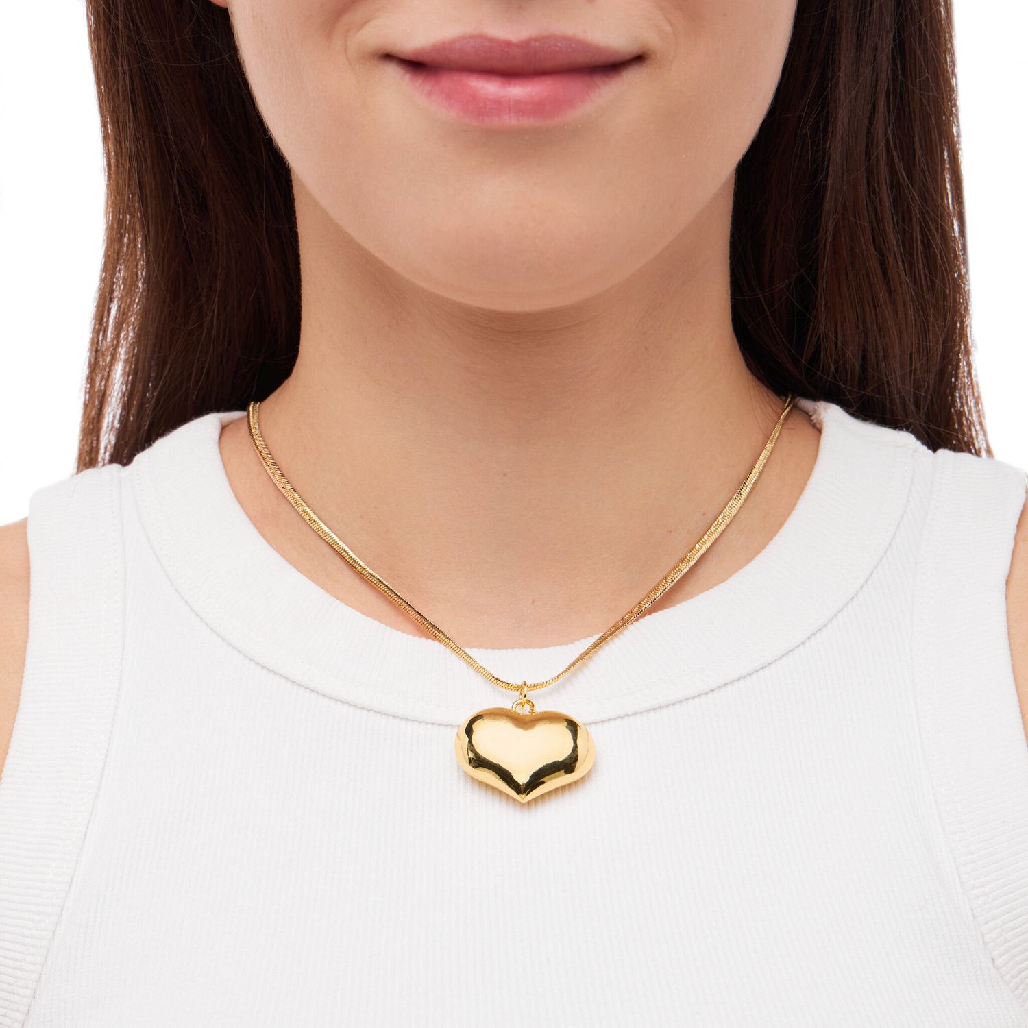 Колье Overflowing Heart Necklace - Gold