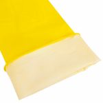 Перчатки МНОГОРАЗОВЫЕ латексные с хлопчатобумажным напылением, размер S (малый), вес 50 г, желтые KOMFI, DGL024P