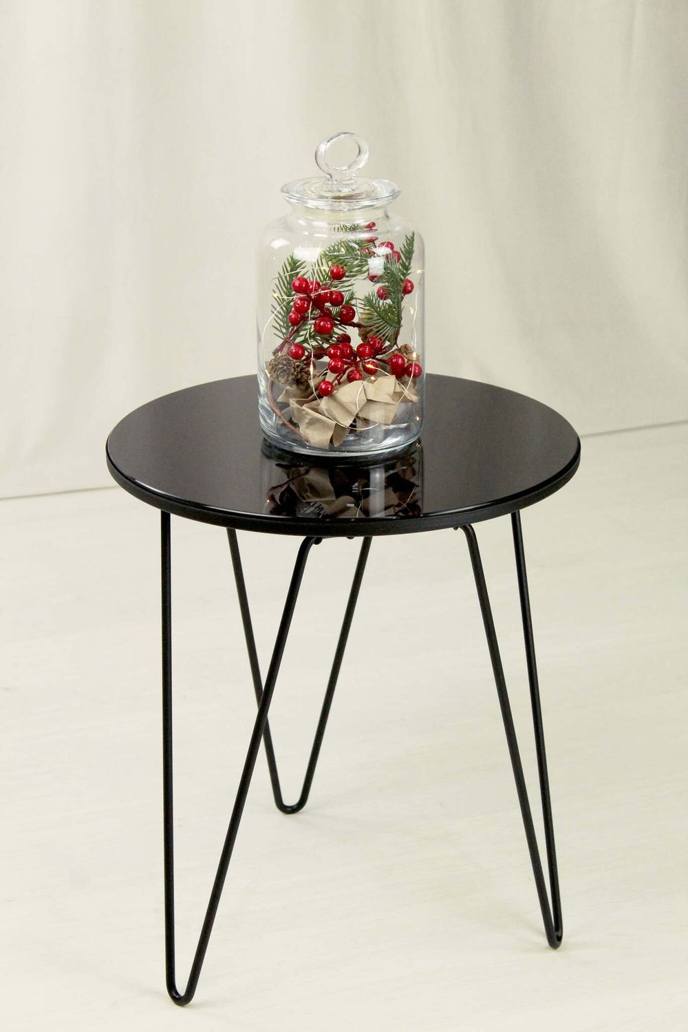 Столик журнальный SHT-CT27 (Черный муар/Черный глянец)