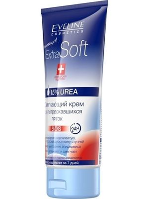 EVELINE.смягчающий крем для потрескавшихся пяток серии extra soft, 100мл