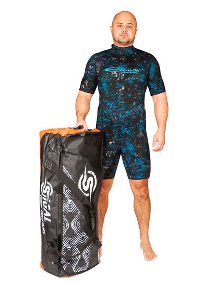 Гермосумка Sigalsub Trek Dry Bag 114 л черно-оранжевая