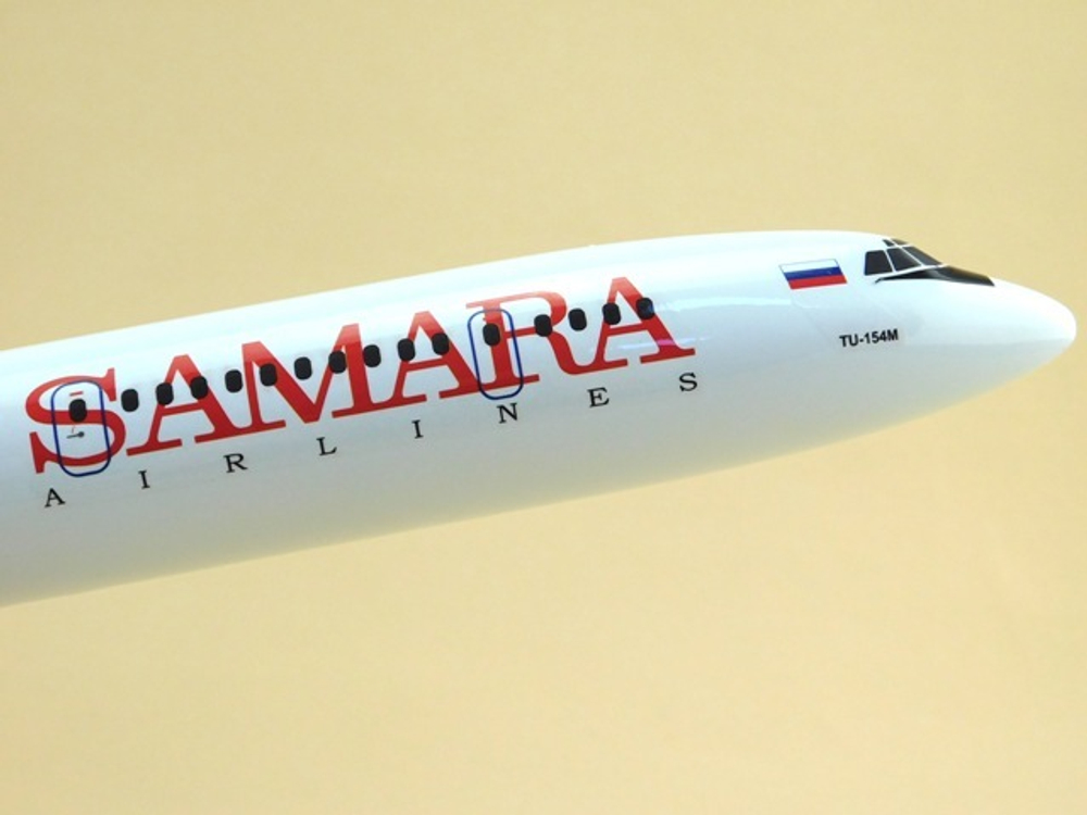 Модель самолета Ту-154М (М1:100, Самара)