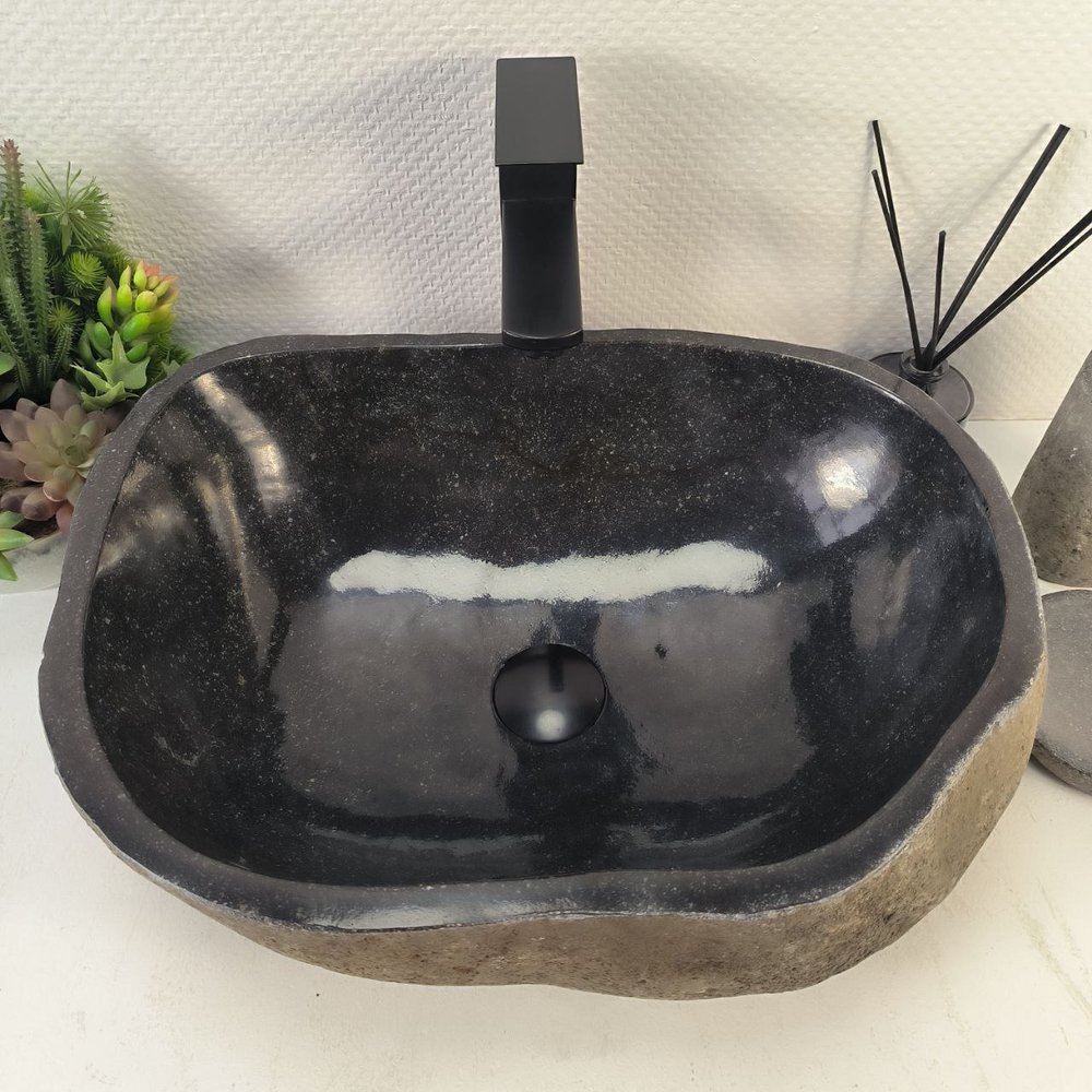 Раковина из речного камня RS-65250 50*37*15 0856
