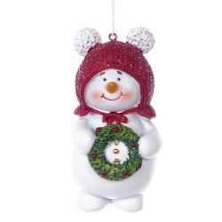 GAEM Фигурка декоративная подвесная "Снеговик", L6 W4 H10 см