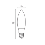 933502 Лампа энергосберегающая LED FILAMENT 220V C35 E14 6W=65W 400-430LM 360G CL 3000K 30000H
