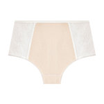 Трусики-слипы с широкими кружевными вставками (Размер: XL) (Цвет: кремовый)