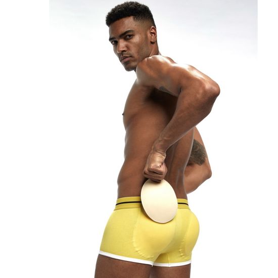 Мужские трусы боксеры желтые с push up JOCKMAIL JM6038-13