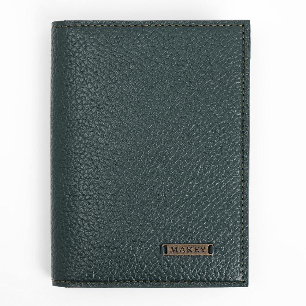 Обложка для паспорта с карманами «Классика». Цвет зелёный