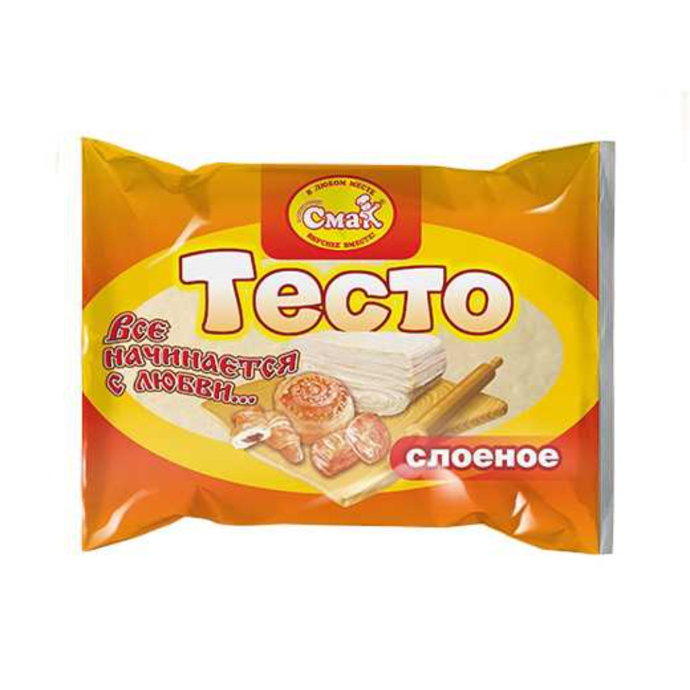 Тесто Забава Смак слоеное бездрожевое 900 гр