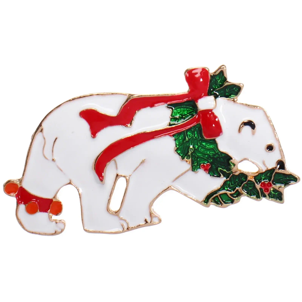 Брошь «Новогодняя Коллекция- Северный Мишка» 5,4*2,6 см