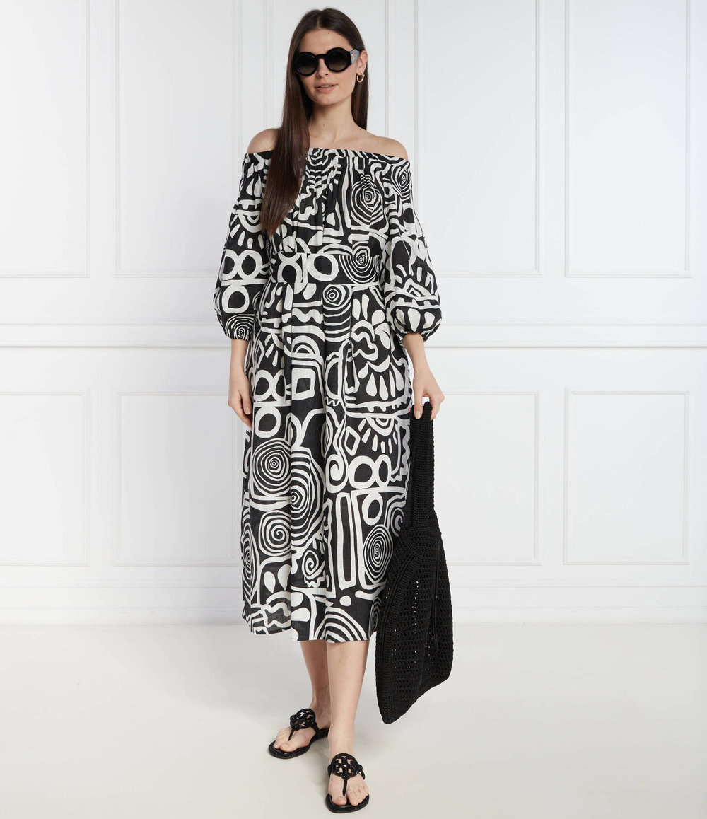 Льнаное платье Liviana Conti - черный(L4SM27)