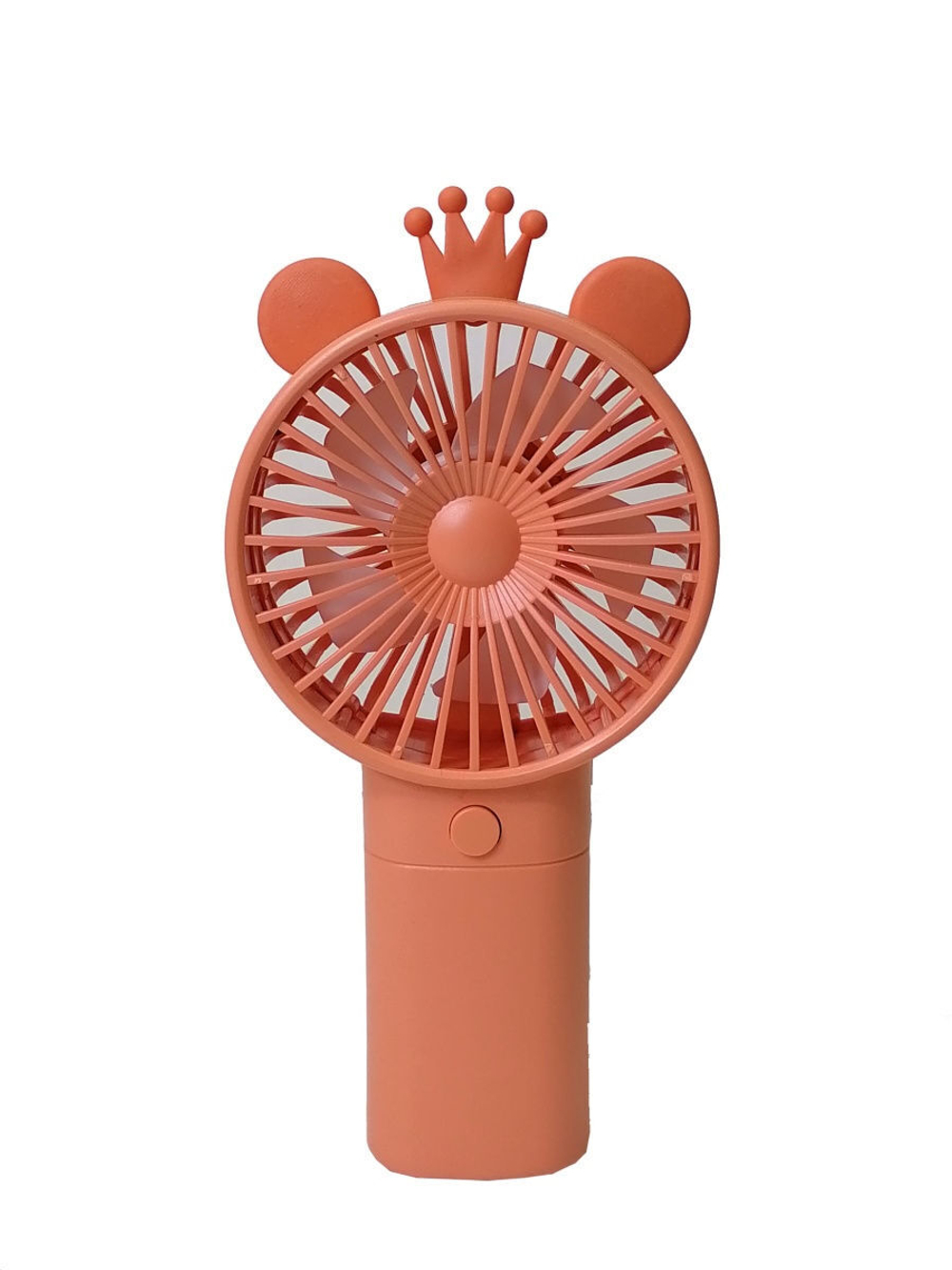 Портативный аккумуляторный вентилятор с ушками беспроводной,оранжевый